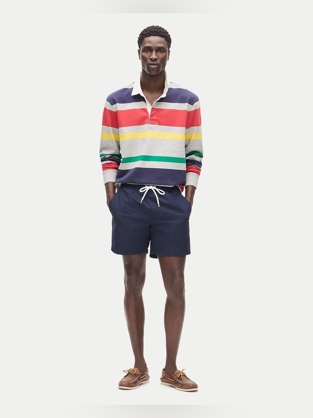 J.Crew 6'' stretch swim trunk with ECONYL® nylon in navy